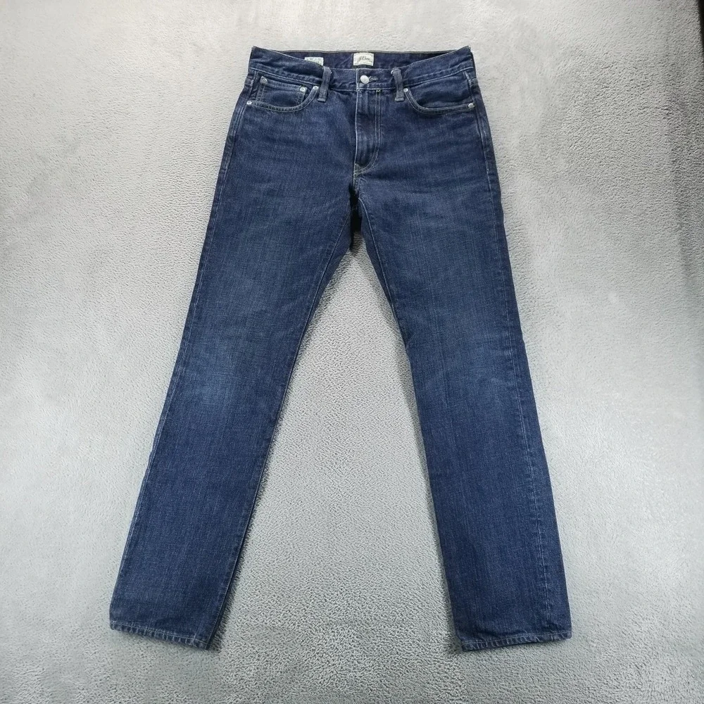 J Crew Jeans Mens 30x32 Blue 770 Regular Straight Dark Wash‎ Comfort Denim